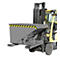 Kiepbak type 3S 600, draagvermogen 1000 kg, met 3-zijdige kiepfunctie, grijs RAL 7005