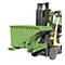 Kiepbak type 3S 600, draagvermogen 1000 kg, met 3-zijdige kiepfunctie, groen RAL 6011