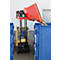 Kiepbak type 3S 600, draagvermogen 1000 kg, met 3-zijdige kiepfunctie, rood RAL 3000