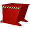 Kiepbak voor spanen SGU-RZ55, voor trolleytreinen, olie- en waterdicht, 550 l, RAL 3000 rood