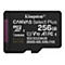 Carte microSD Kingston noire avec texte blanc : Canvas Select Plus, 256 Go.