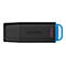 Schwarzer USB-Stick von Kingston mit blauem Akzent, 128GB.