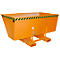 Kippbehälter AK 150, mit Abrollsystem, 1500 l, 1000 kg, L 1420 x B 2280 x H 1070 mm, RAL 2000 gelb