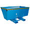 Kippbehälter AK 150, mit Abrollsystem, 1500 l, 1000 kg, L 1420 x B 2280 x H 1070 mm, RAL 5012 blau