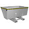 Kippbehälter AK 150, mit Abrollsystem, 1500 l, 1000 kg, L 1420 x B 2280 x H 1070 mm, RAL 7005 grau