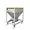 Kippbehälter SR-D 375, Tragkraft 375 kg, mit Rollen & Schieberverschluss, B 780 x H 1230 mm, Stahl, verzinkt