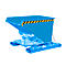 Kippbehälter Typ 3S 300 für Stapler, Tragfähigkeit 750 kg, mit 3-seitiger Kippfunktion, blau RAL 5012