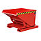 Kippbehälter Typ 3S 600, Tragfähigkeit 1000 kg, mit 3-seitiger Kippfunktion, rot RAL 3000