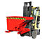Kippbehälter Typ 3S 600, Tragfähigkeit 1000 kg, mit 3-seitiger Kippfunktion, rot RAL 3000