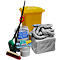 Kit d'urgence anti-fuites dans caisson mobile, 167 p., universel, capacité d'absorption 200 L