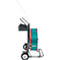 Kit de cerclage professionnel, avec chariot de déroulement Premium X, appareil de cerclage par accu BW-04 &amp; feuillard en polyester PET, L 1200 m x l 15,5 mm, épaisseur 0,9 mm, gaufré, vert
