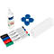 Kit pour tableau blanc: marqueurs, effaceur, aimants et nettoyant.