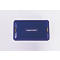 Boîte rectangulaire bleu foncé de la marque magnetoplan avec des fermetures métalliques argentées sur fond clair.