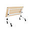 Klappbarer Schreibtisch, mit 4 feststellbaren Rollen, Rechteck, Rundrohr, B 1400 x T 600 x H 720 mm, Ahorn-Dekor/weiß