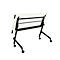 Klappbarer Schreibtisch, mit 4 feststellbaren Rollen, Rechteck, Rundrohr, B 1400 x T 600 x H 720 mm, weiß/schwarz