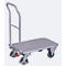 Klappbügelwagen, Aluminium/ Riffelblech, alusilber, L 900 x B 600 mm, klappbarer mit Querstrebe, TPE-Rollen mit EasySTOP, bis 150 kg