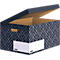 Klappdeckelbox Maxi BANKERS BOX® Décor, FSC®-zertifizierter Karton, L 570 x B 367 x H 291 mm, für DIN A4 Formate, mitternachtsblau, 5 Stück