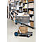 Klappmobil CLAX®, 2 Etagen, Tragkraft bis 60 kg, Lenk- & Bockrollen, inkl. 46 l Klappbox, Aluminium & Kunststoff, grau/petrol