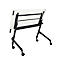 Klapptisch, mit 4 feststellbaren Rollen, Rechteck, Rundrohr, B 1200 x T 600 x H 720 mm, weiß/schwarz