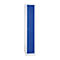 Kledinglocker, 1 deur, B 400 x H 1800 mm cilinderslot, lichtgrijs/blauw