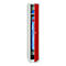 Kledinglocker, 1 deur, B 400 x H 1800 mm cilinderslot, lichtgrijs/rood