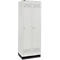 Kledinglocker - 2 compartimenten - B 630 x D 500 X H 1800 mm - met sokkel – met cilinderslot - lichtgrijs RAL 7035/ lichtgrijs RAL 7035 – ons merk Schäfer Shop Pure