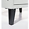 Kledinglocker - 2 compartimenten - B 630 x D 500 X H 1850 mm - met poten – met cilinderslot - lichtgrijs RAL 7035/ lichtgrijs RAL 7035 – ons merk Schäfer Shop Pure