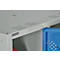 Kledinglocker - 2 compartimenten - B 630 x D 500 X H 1850 mm - met poten – met draaigrendelslot - lichtgrijs RAL 7035/gentiaanblauw RAL 5010 – ons merk Schäfer Shop Pure