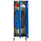 Kledinglocker - 2 compartimenten - B 630 x D 500 X H 1850 mm - met poten – met draaigrendelslot - lichtgrijs RAL 7035/gentiaanblauw RAL 5010 – ons merk Schäfer Shop Pure