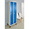 Kledinglocker - 2 compartimenten - B 630 x D 500 X H 1850 mm - met poten – met draaigrendelslot - lichtgrijs RAL 7035/gentiaanblauw RAL 5010 – ons merk Schäfer Shop Pure