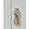 Kledinglocker - 2 compartimenten - B 630 x D 500 X H 1850 mm - met poten – met draaigrendelslot - lichtgrijs RAL 7035/lichtgrijs RAL 7035 – ons merk Schäfer Shop Pure