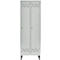 Kledinglocker - 2 compartimenten - B 630 x D 500 X H 1850 mm - met poten – met draaigrendelslot - lichtgrijs RAL 7035/lichtgrijs RAL 7035 – ons merk Schäfer Shop Pure