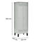 Kledinglocker - 2 compartimenten - B 630 x D 500 X H 1850 mm - met poten – met draaigrendelslot - lichtgrijs RAL 7035/lichtgrijs RAL 7035 – ons merk Schäfer Shop Pure
