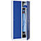 Kledinglocker, 2 deuren, B 800 x H 1800 mm cilinderslot, lichtgrijs/gentiaanblauw