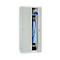 Kledinglocker, 2 deuren, B 800 x H 1800 mm cilinderslot, lichtgrijs