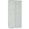 Kledinglocker, 2 deuren, B 800 x H 1800 mm draaigrendelslot, lichtgrijs