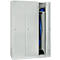 Kledinglocker, 3 deuren, B 1200 x H 1800 mm cilinderslot, lichtgrijs