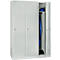 Kledinglocker, 3 deuren, B 1200 x H 1800 mm draaigrendelslot, lichtgrijs