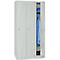 Kledinglocker, 3 deuren, B 900 x H 1800 mm draaigrendelslot, lichtgrijs