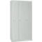 Kledinglocker, 3 deuren, cilinderslot, B 1118 x H 1800 mm lichtgrijs