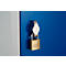 Kledinglocker, 4 compartimenten in twee rijen, B 1170 x H 1950 mm draaigrendelslot, lichtgrijs/gentiaanblauw