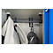Kledinglocker, 4 compartimenten in twee rijen, B 1170 x H 1950 mm draaigrendelslot, lichtgrijs/lichtgrijs