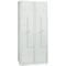 Kledinglocker, 4 compartimenten, met fitting, B 800 x H 1800 mm draaigrendelslot, lichtgrijs/lichtgrijs