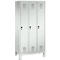 Kledinglocker Evolo S 3000, staal, 3 compartimenten, veiligheidsdraaigrendelslot, lichtgrijs RAL 7035/lichtgrijs RAL 7035