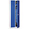 Kledinglocker - met 2 compartimenten - B 500 x D 500 x H 1800 mm - cilinderslot - lichtgrijs en blauw