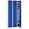 Kledinglocker met 2 compartimenten - stalen - B 1118 x D 500 x H 1800 mm - sokkel - draaigendelslot - lichtgrijs en blauw