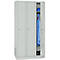 Kledinglocker met 2 compartimenten - stalen - B 1118 x D 500 x H 1800 mm - sokkel - draaigendelslot - lichtgrijs