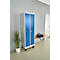 Kledinglocker met 2 compartimenten - stalen - B 600 x D 500 x H 1850 mm - op poten - draaigrendelslot - grijs/blauw - Schäfer Shop Pure
