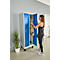 Kledinglocker met 2 compartimenten - stalen - B 600 x D 500 x H 1850 mm - op poten - draaigrendelslot - grijs/blauw - Schäfer Shop Pure