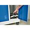 Kledinglocker met 2 compartimenten - stalen - B 600 x D 500 x H 1850 mm - op poten - draaigrendelslot - grijs/blauw - Schäfer Shop Pure